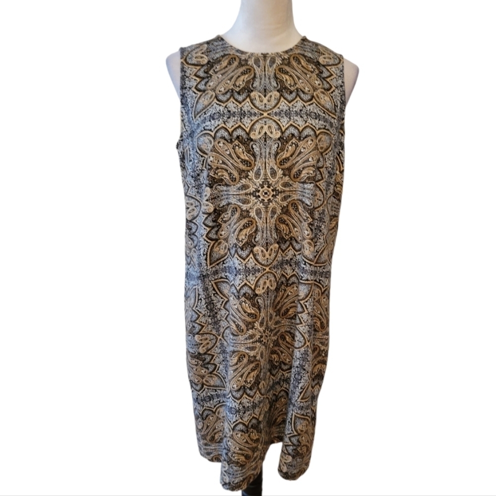 J. Jill Tapestry Sleeveless Shift Dress‎ Size Medium